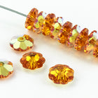 Swarovski 3700 6mm Light Topaz AB Marguerite Unfoiled Sew-On Crystal-General Bead