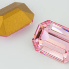 Vintage Swarovski 4600 13mm x 18mm Light Rose Faceted Rectangle-General Bead