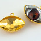 Gold Setting with Loop for Swarovski 4775 18mm Eye Cabobochon #4775/C-G-General Bead