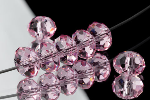 Swarovski 5040 6mm Light Rose Briolette Rondelle Spacer