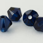 Swarovski 5328 Dark Indigo Bicone (3mm, 4mm, 5mm, 6mm, 8mm)-General Bead