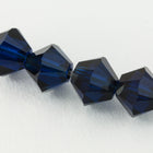 Swarovski 5328 Dark Indigo Bicone (3mm, 4mm, 5mm, 6mm, 8mm)-General Bead