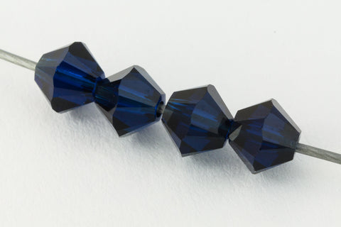 Swarovski 5328 Dark Indigo Bicone (3mm, 4mm, 5mm, 6mm, 8mm)-General Bead