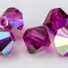 Swarovski 5301 Fuchsia AB Bicone-General Bead