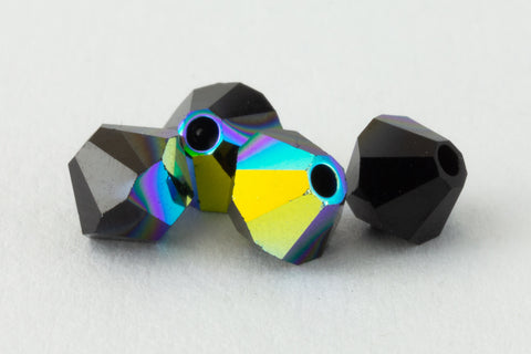 Swarovski 5301/5328 Jet AB Bicone (3mm, 4mm, 5mm, 6mm, 8mm)-General Bead