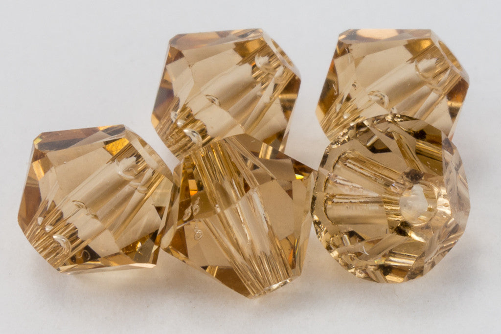 Swarovski 5301/5328 Light Colorado Topaz Bicone (4mm, 5mm, 8mm