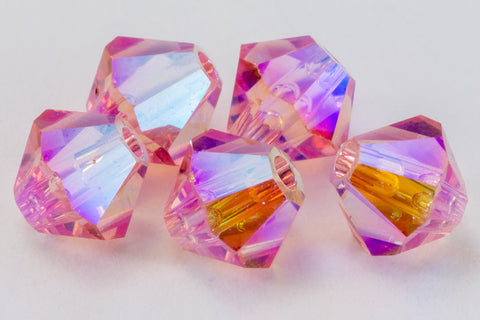 Swarovski 5301 Light Rose AB 2X Bicone-General Bead
