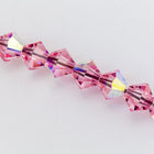 Swarovski 5301 Light Rose AB Bicone-General Bead