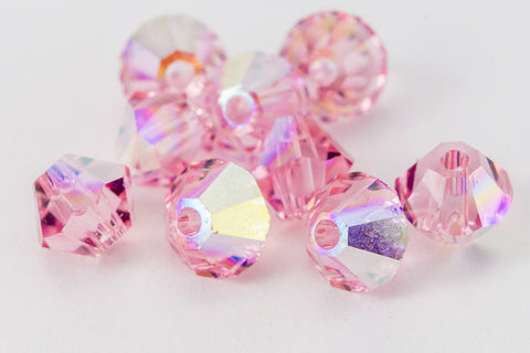 Swarovski 5301 Light Rose AB Bicone-General Bead