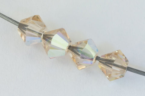 Swarovski 5301/5328 Light Silk AB Bicone (3mm, 6mm)-General Bead