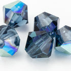 Swarovski 5301 Montana AB Bicone-General Bead
