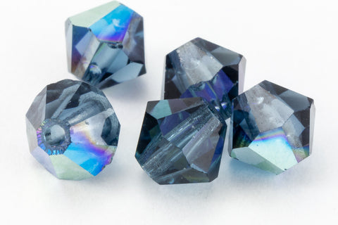 Swarovski 5301 Montana AB Bicone-General Bead