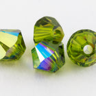 Swarovski 5301 Olivine AB Bicone (3mm, 4mm, 5mm, 6mm)-General Bead