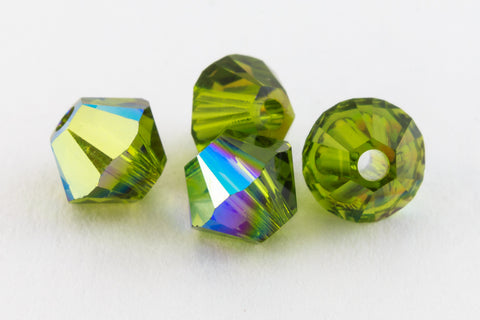 Swarovski 5301 Olivine AB Bicone (3mm, 4mm, 5mm, 6mm)-General Bead