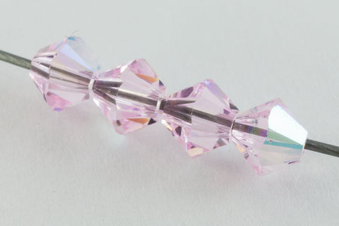 Swarovski 5301/5328 Rosaline AB Bicone (3mm, 5mm)-General Bead