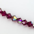 Swarovski 5301 Ruby AB Bicone-General Bead