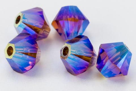 Swarovski 5301 Smoked Topaz AB 2X Bicone-General Bead