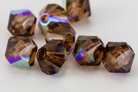 Swarovski 5301 Smoked Topaz AB Bicone-General Bead
