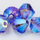 Swarovski 5301 Tanzanite AB 2X Bicone-General Bead