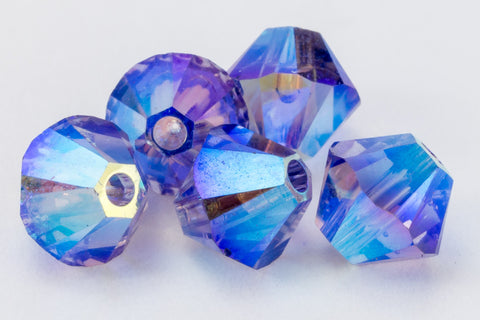 Swarovski 5301 Tanzanite AB 2X Bicone-General Bead