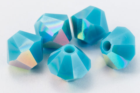 Swarovski 5301 Turquoise AB Bicone-General Bead