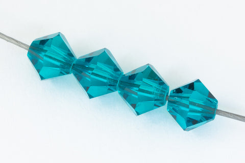 Swarovski 5301/5328 Blue Zircon Bicone (3mm, 4mm, 5mm, 6mm, 8mm)-General Bead