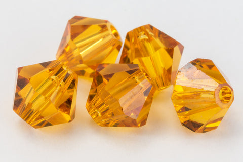 Swarovski 5301 Topaz Bicone (2.5mm, 3mm, 4mm, 5mm, 6mm, 8mm, 10mm)-General Bead