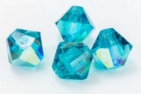 Swarovski 5301 Blue Zircon AB Bicone-General Bead