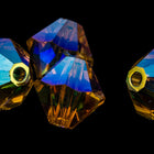 Swarovski 5301 Light Colorado Topaz AB 2X Bicone-General Bead