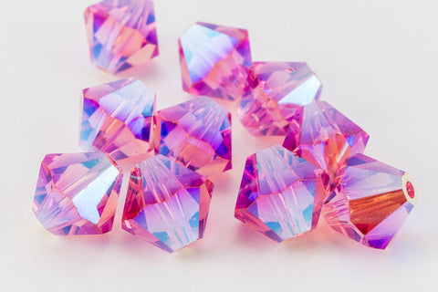 Swarovski 5301 Rose AB 2X Bicone-General Bead