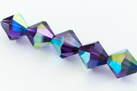 Swarovski 5301/5328 Purple Velvet AB Bicone (4mm, 5mm, 6mm, 8mm)-General Bead