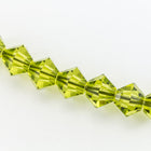 Swarovski 5301 Light Olivine Bicone-General Bead