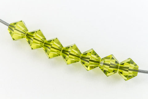 Swarovski 5301 Light Olivine Bicone-General Bead