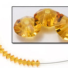 Swarovski 5305 3mm x 5mm Topaz Flat Bicone Rondelle Spacer-General Bead