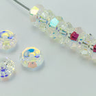 Swarovski 5308 8mm Crystal AB Faceted Rondelle-General Bead
