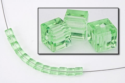 Swarovski 5601 Chrysolite Cube Bead-General Bead