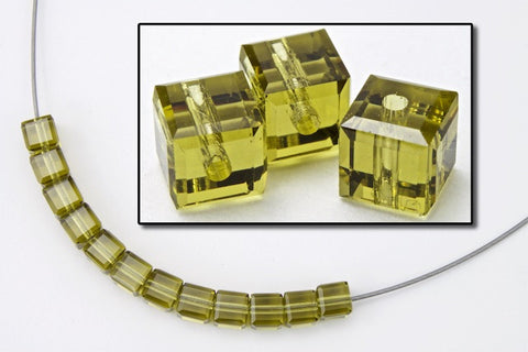 Swarovski 5601 Khaki Cube Bead-General Bead
