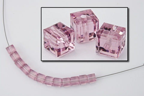 Swarovski 5601 Light Amethyst Cube Bead-General Bead