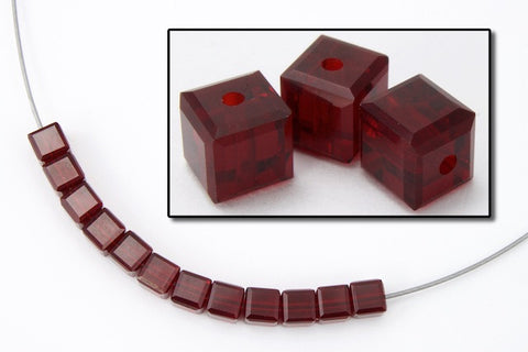 Swarovski 5601 Siam Cube Bead-General Bead