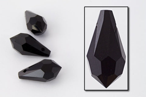 Swarovski 6000 11mm x 5.5mm Jet Teardrop-General Bead