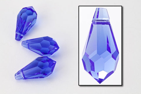 Swarovski 6000 11mm x 5.5mm Sapphire Teardrop-General Bead