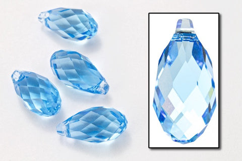 Swarovski 6010 5.5mm x 11mm Aquamarine Briolette Pendant-General Bead