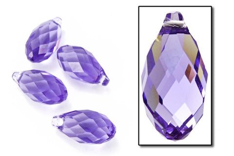 Swarovski 6010 5.5mm x 11mm Tanzanite Briolette Pendant-General Bead