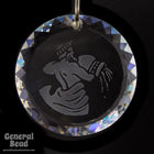 Swarovski 6051 20mm Aquarius Etched Crystal Pendant-General Bead