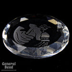 Swarovski 6051 20mm Aquarius Etched Crystal Pendant-General Bead