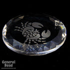 Swarovski 6051 20mm Cancer Etched Crystal Pendant-General Bead