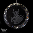 Swarovski 6051 20mm Taurus Etched Crystal Pendant-General Bead