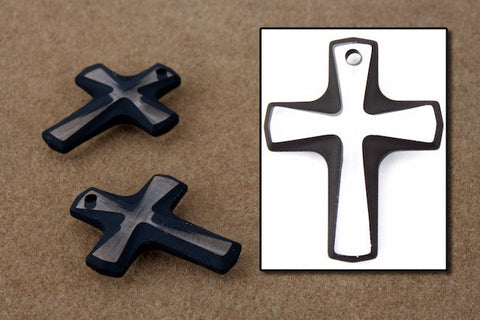 Swarovski 6860 16mm x 20mm Crystal/Cosmo Jet Cross Pendant-General Bead