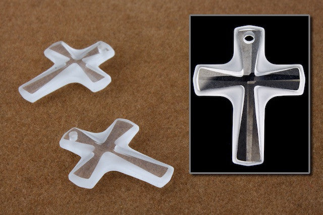 Superior PRIMERO 6860 Crystal Glass Cross Pendants - Austrian Made, Many Sizes