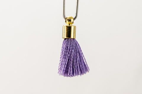17mm-20mm Gold and Lavender Tassel #TAA010-General Bead